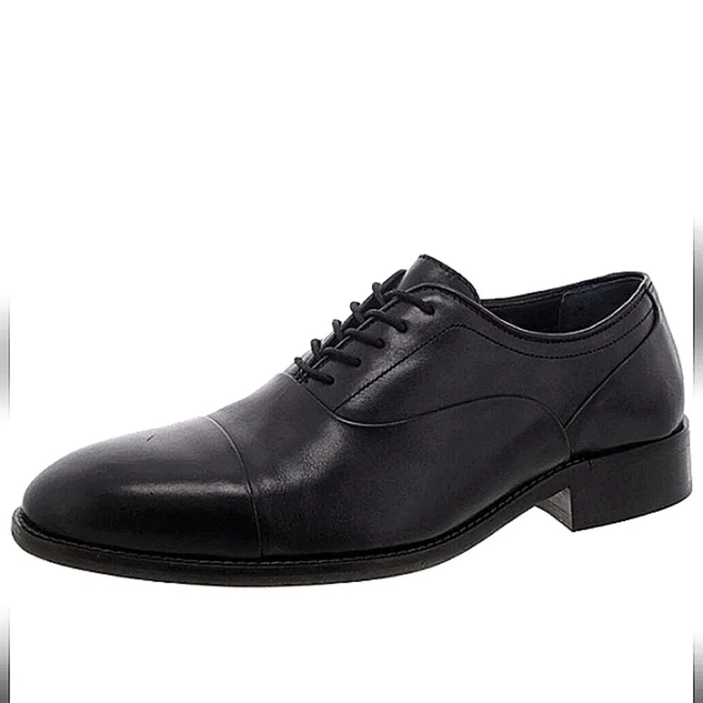 New w/Box Johnston & Murphy Stockton Cap Toe Genuine Leather Lace-Up Oxford 10.5